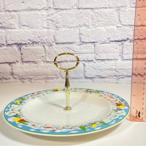 Royal Vale Serving Plate with Handle Winter Wonderland Scene - Picture 5 of 6